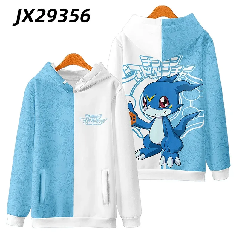 qq38Digimon Adventure Oversized Women/Men Hoodie Sweatshirt V-mon Wormmon Agumon Palmon Tailmon Patamon Greymon Cosplay Costume