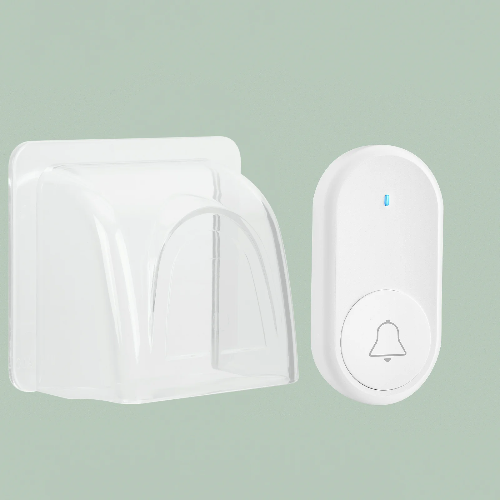 غطاء جرس الباب المقاوم للماء من الأكريليك الشفاف المقاوم للمطر لآلة التحكم ببصمة الإصبع #5