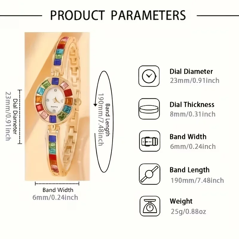 1 piece Women's Watch Fashion Color Dial Alloy Band (No Packaging Box)