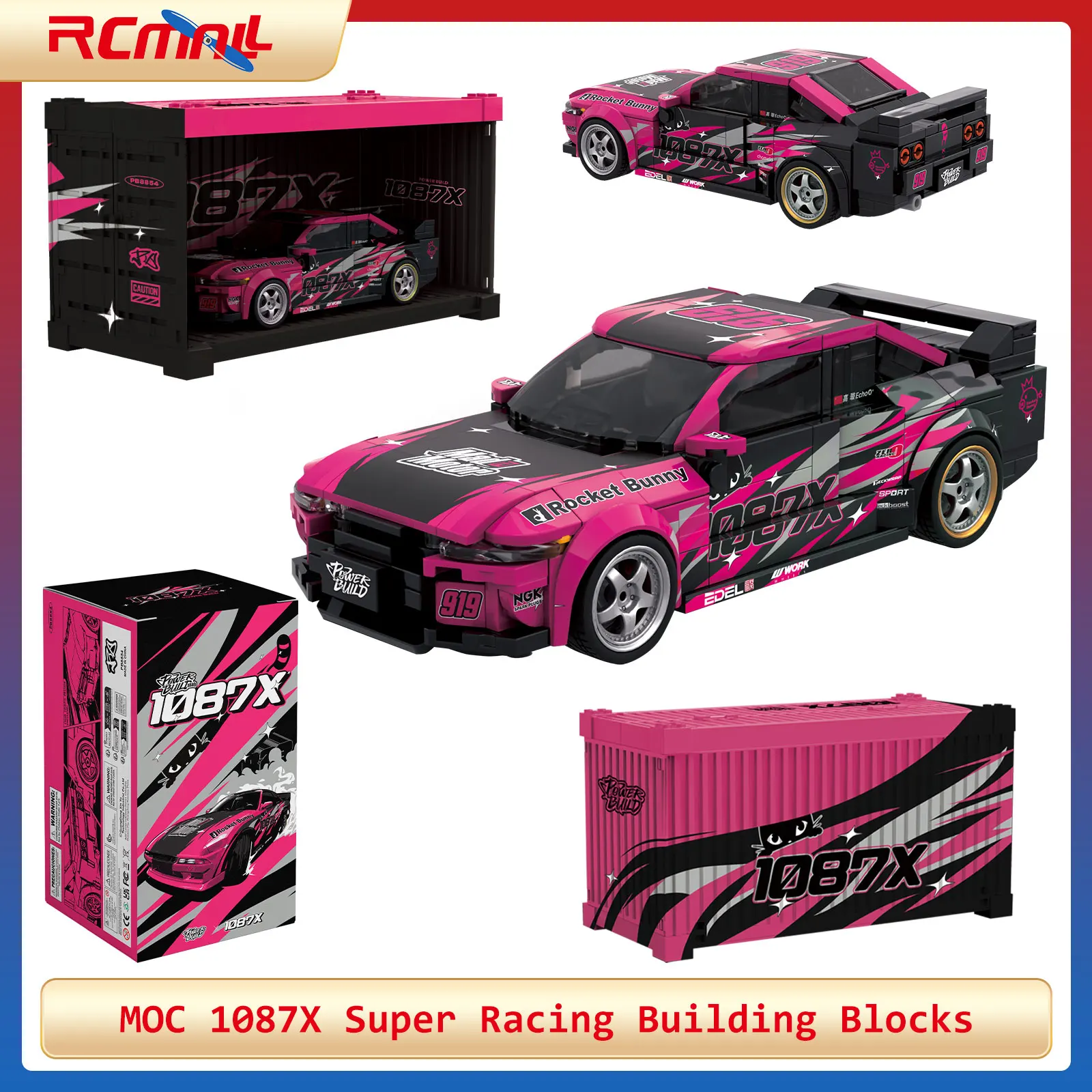 

MOC 1087X супер гоночные строительные блоки MOC набор знаменитая модель спортивного автомобиля комплект технических кирпичей игрушки на день рождения пасхальные подарки