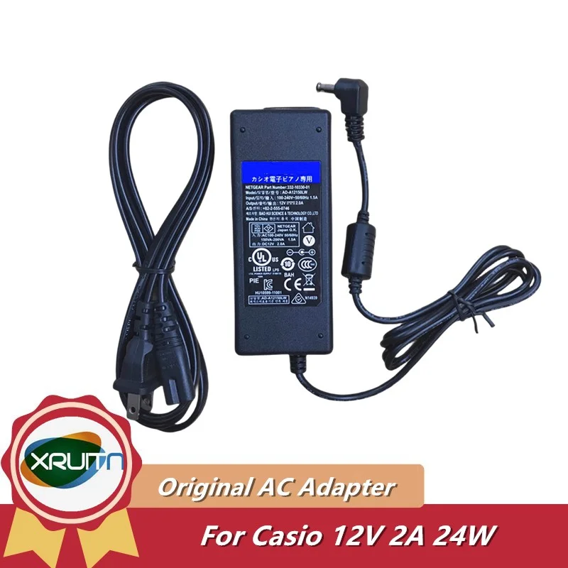 Original OEM AD-A12150LW 12V 2A AC Adapter Charger For CASIO Electronic Piano PX-130/135/160/330 CDP-120/130/135 Power Supply