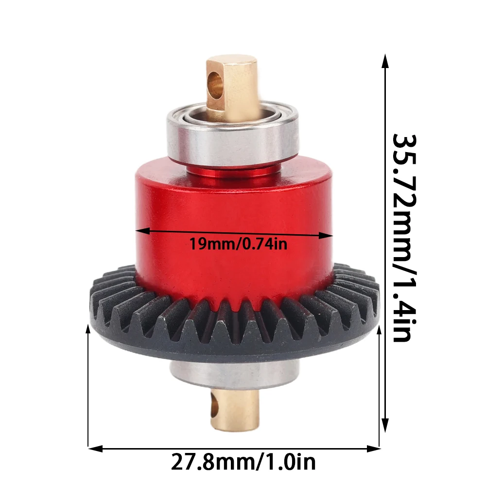 CNC Metal Front and Rear Differential Gear for MJX Hyper Go 14210 14209 1/14 RC Car  Upgraded Parts