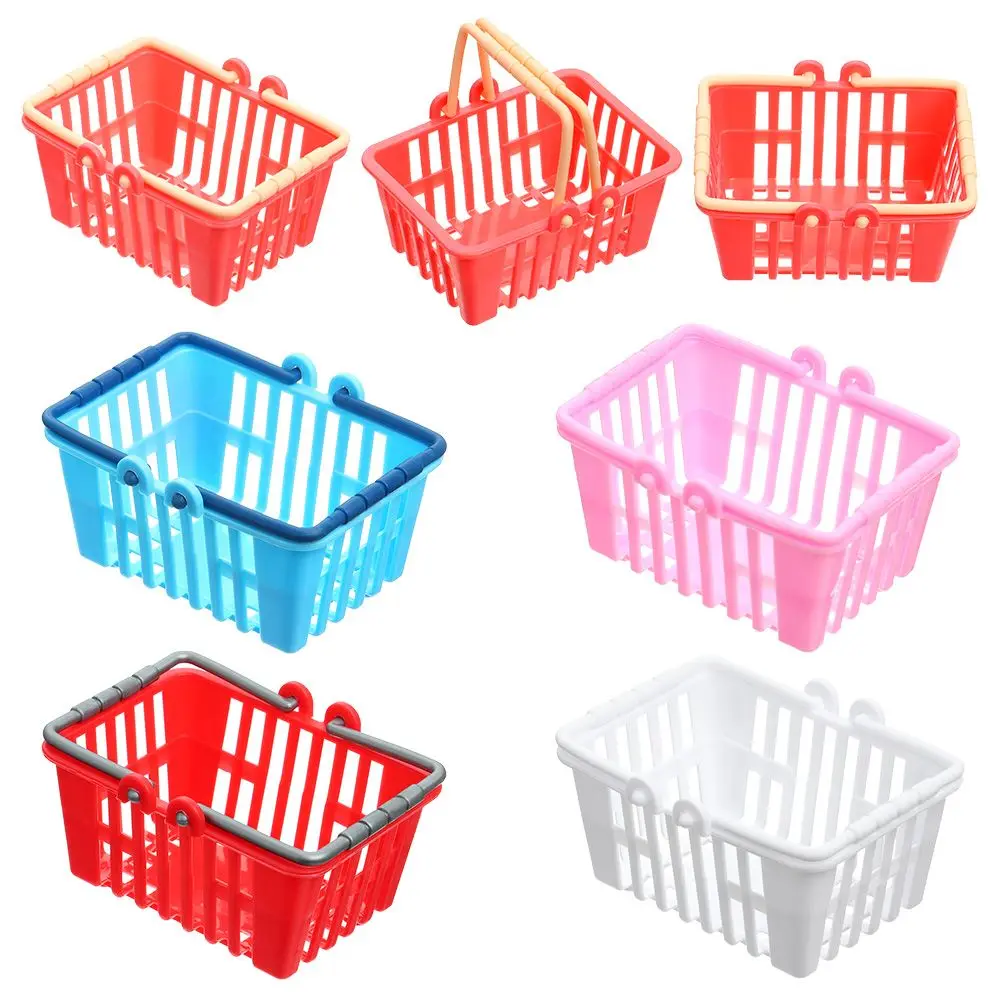 Rekwizyty Miniaturowy Supermarket Zakupy Zabawka Koszyk na Zakupy Koszyk na Żywność Akcesoria dla Lalek Mini