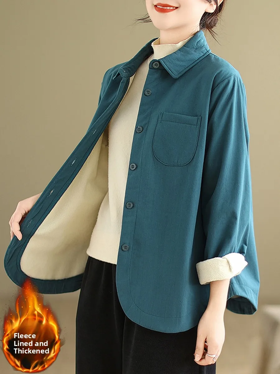 

Женская верхняя одежда Thiened Fce на подкладке irt ort, повседневная однотонная зимняя теплая утягивающая внутренняя одежда, ветровка для поездок на работу