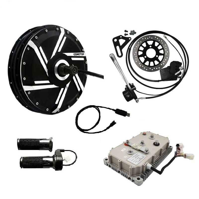 QSMOTOR 8000W Electric Motorbike Hub Motor Conversion Kits with Kelly Controller KLS7275H