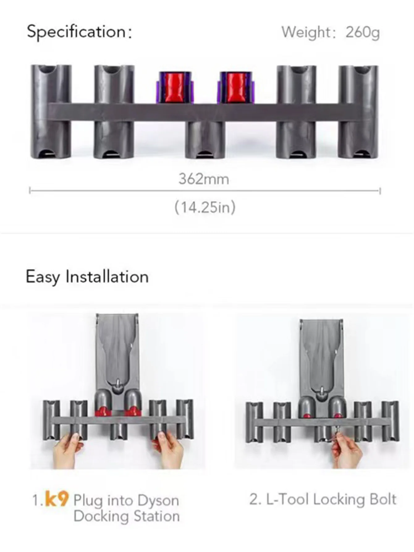 Suitable For Dyson V7 V8 V11 V12 V15 Vacuum Cleaner Head Storage Bracket V10 Lightweight Version Expansion Hanging Mount