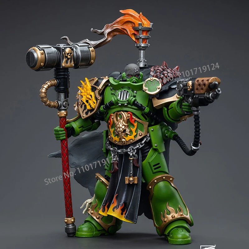 

JOYTOY 1/18 Salamanders Captain Adrax Agatone Action Figure Game Warhammer 40K Soldier Figurine Model Toy for Collection