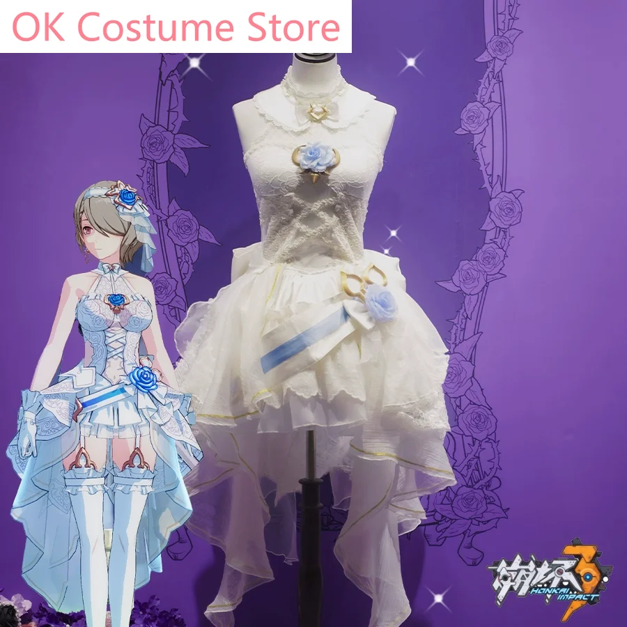 Honkai Impact 3rd Cos Lita Rose Oath Flower Marriage Dress Cosplay Costume Game Anime Party Uniform Hallowen Play Role