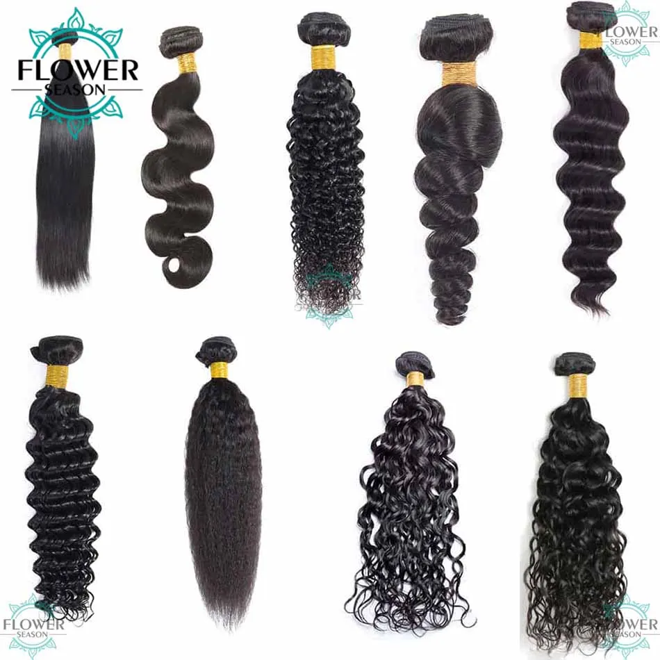 Kinky Krullend Clip In Virgin Braziliaanse Human Hair Extensions Clip In 8 Stks/set 100G Krullend Natuurlijke Zwarte Kleur Inslag flowerseason