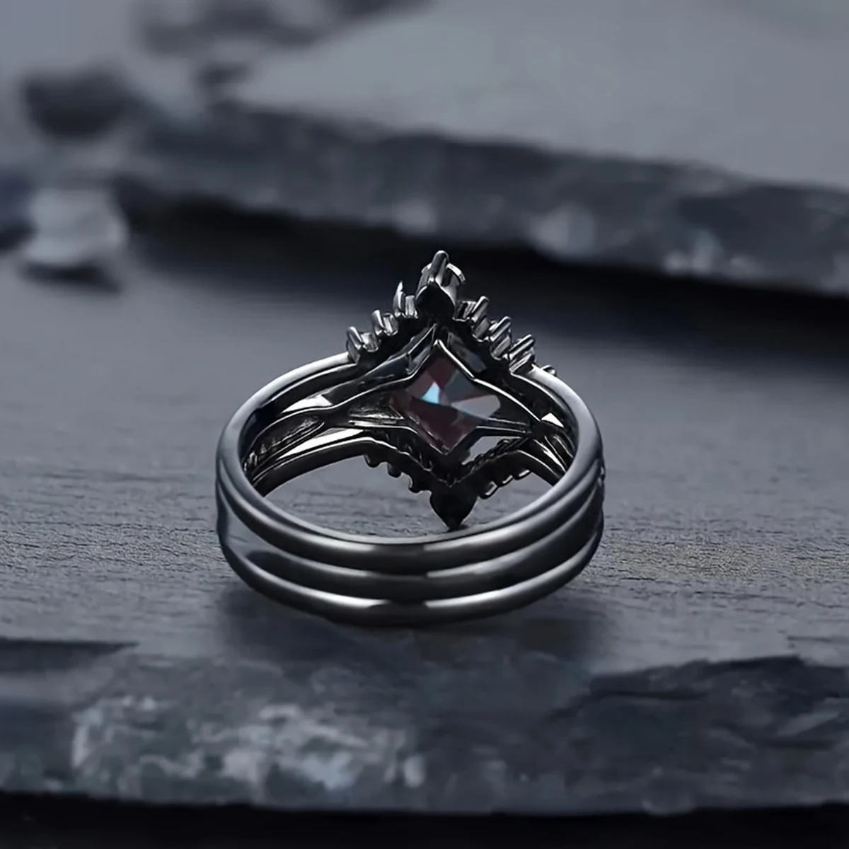 3 قطعة/المجموعة أزياء الذهب الأسود اللون حجر الراين الزركون خواتم للنساء كامل كريستال خاتم مجموعة الزفاف مجوهرات الخطوبة الذكرى