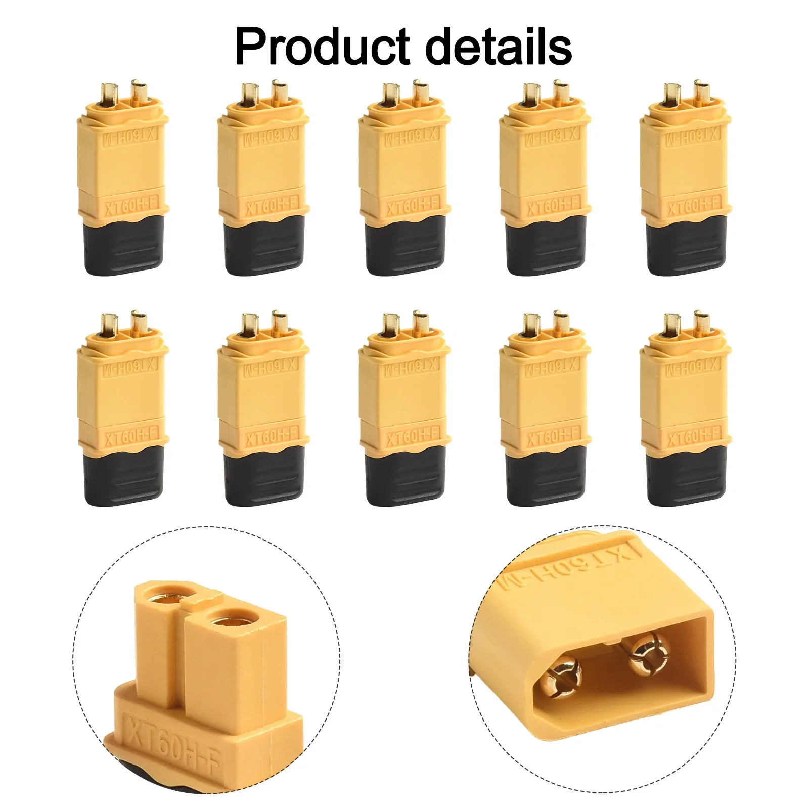20PCS for XT60 Power Connectors Designed for RC Lithium Batteries Nylon Enhanced Safety Features for Extended Use