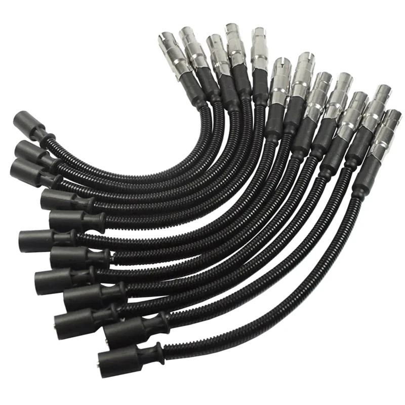 12PC Spark Plug Wires Ignition Wire For Benz C E Class E320 W210 W203 W211 W220 W251 C240 C320 C55 1121500118 1121500218