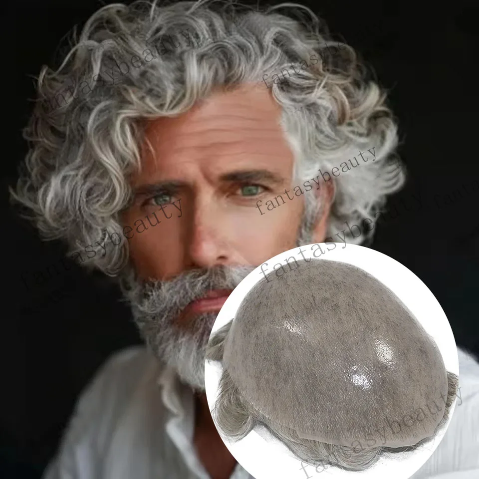 

Европейский коричневый, черный, серый 1B80, ультратонкая кожа, 0,06-0,08 мм, мужской парик, необнаружимый, 26 мм, вьющиеся мужские человеческие волосы, протез, капиллярный