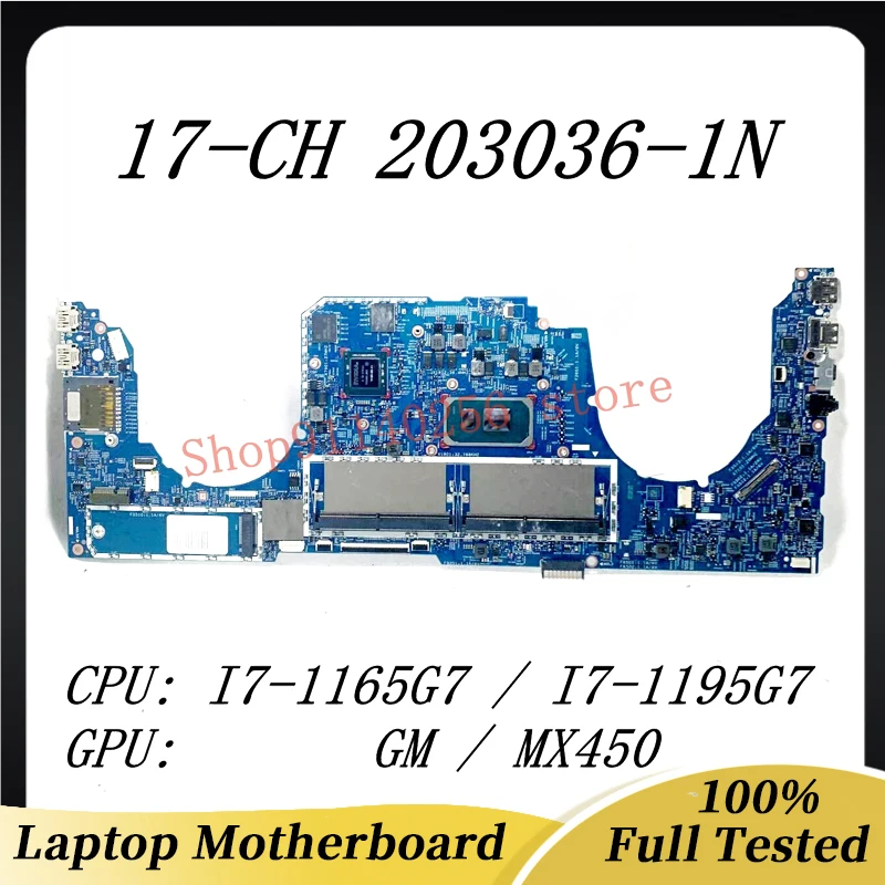 Mainboard M82902-601 For HP 17-CH 14-DY 203036-1N 448.0MK05.001N/448.0MK06.001N With I7-1165G7/I7-1195G7 CPU GM/MX450 100%Tested