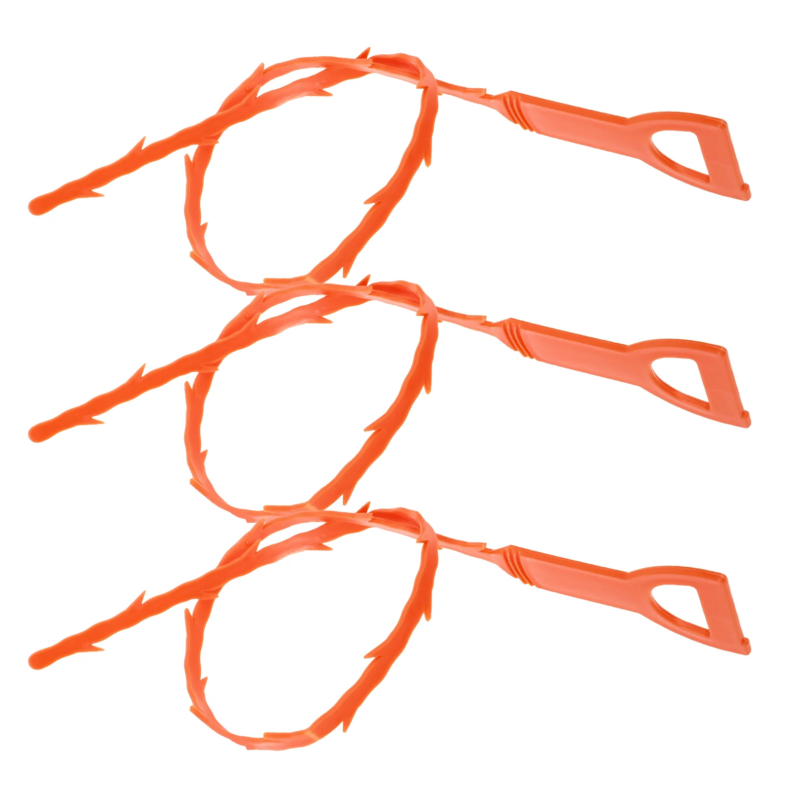 3 Pcs Drainage Unblocking Tools Flexible Clog Remover Sink Snake Serpentine Kitchen Cleaner Abs for