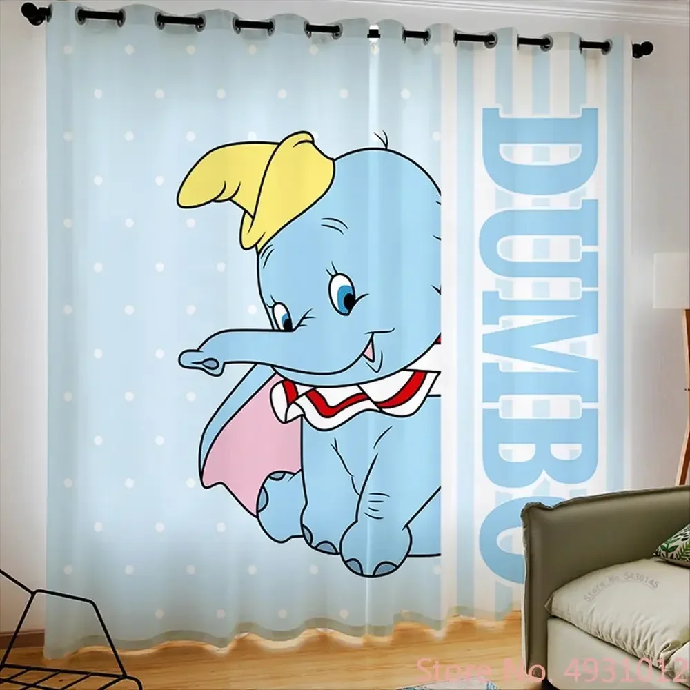 Disney Cartoon Dumbo Gordijn Verduisteringsgordijn Custom Raam Gordijnen Jongens Meisje Gift Shading En Warmte-isolatie 160x184cm