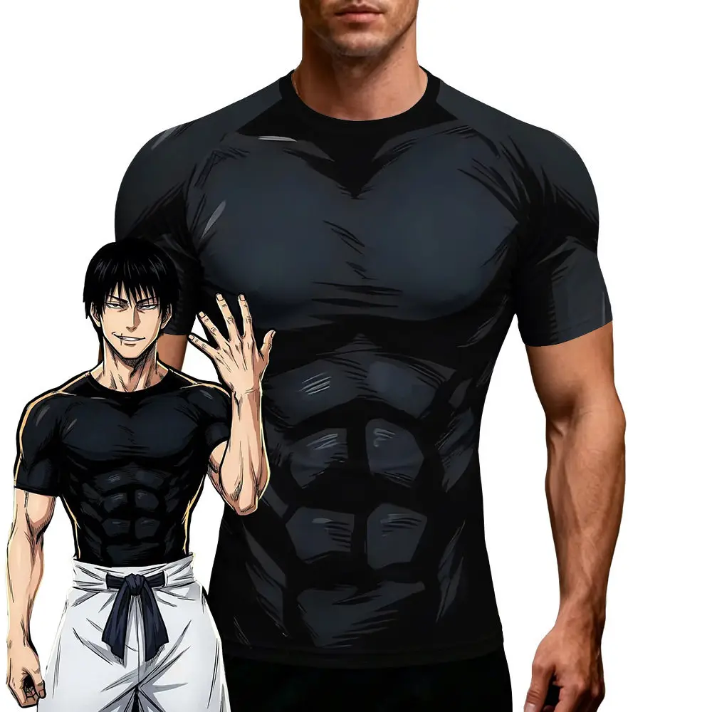 2026 Jujutsu Kaisen Toji Fushiguro 3D Print T Shirt Men Gym Workout Sportswear Anime Cosplay Tops Unisex Kids Adults Casual Top