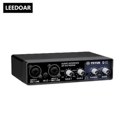 TEYUN Q-22 Q-12 Q-24 Professional Audio Sound Card Electric Guitar Recording Monitor for Studio Singing Computer Live Broadcast