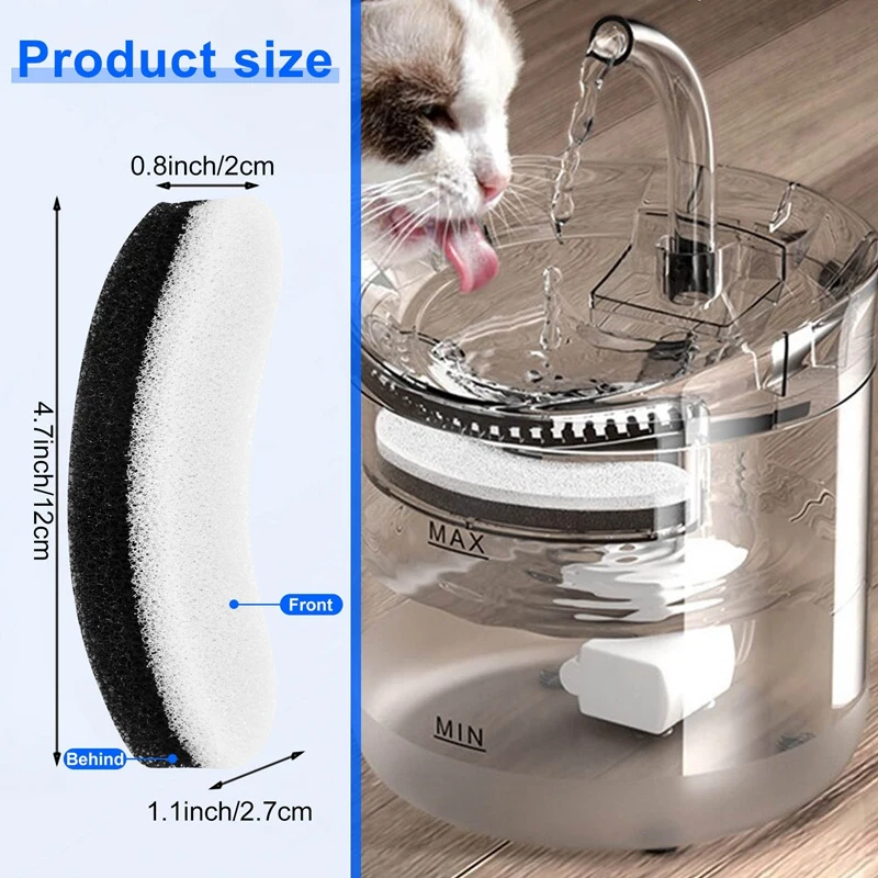 8 Stuks Huisdier Fontein Filters Kat Fontein Spons Filter Vervanging Voor WF050 Kat Fontein-A22G