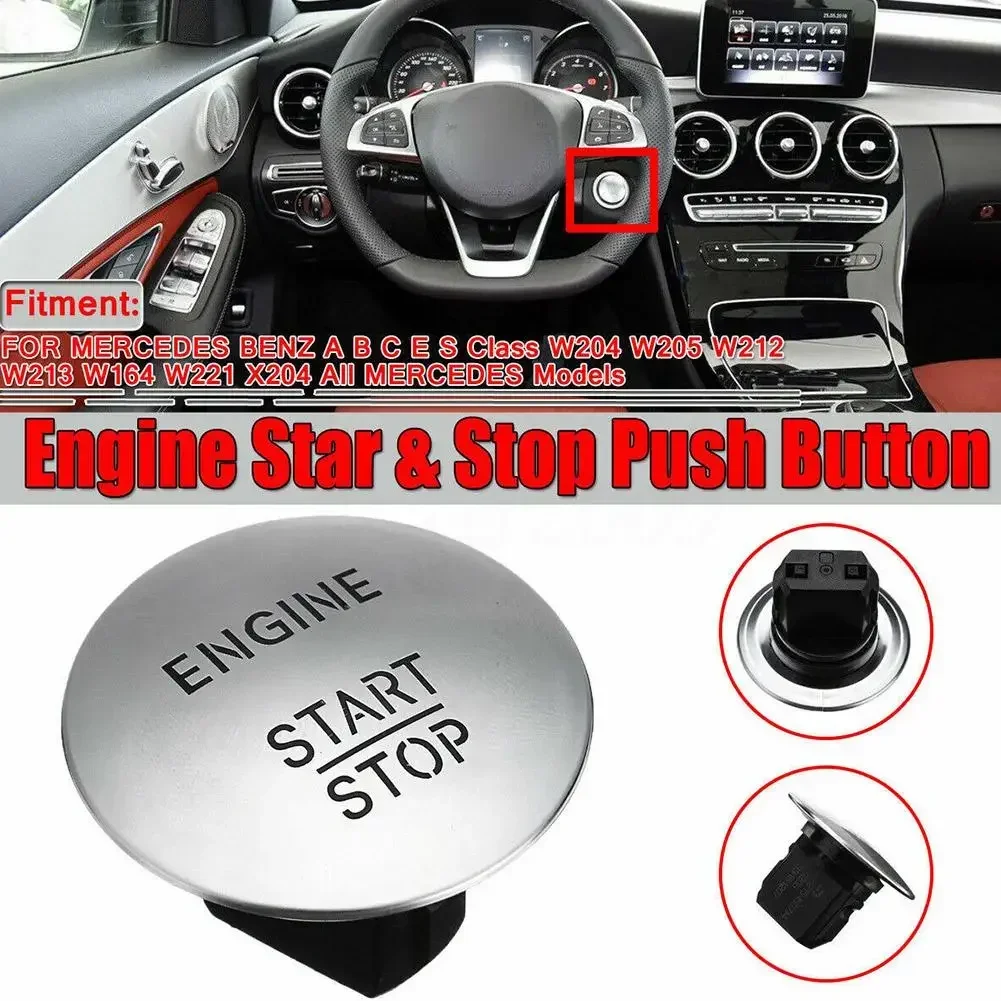 Keyless Go Start Stop Push Button Car Engine Ignition Switch One-Click Start Stop Button 2215450714 For Mercedes Benz