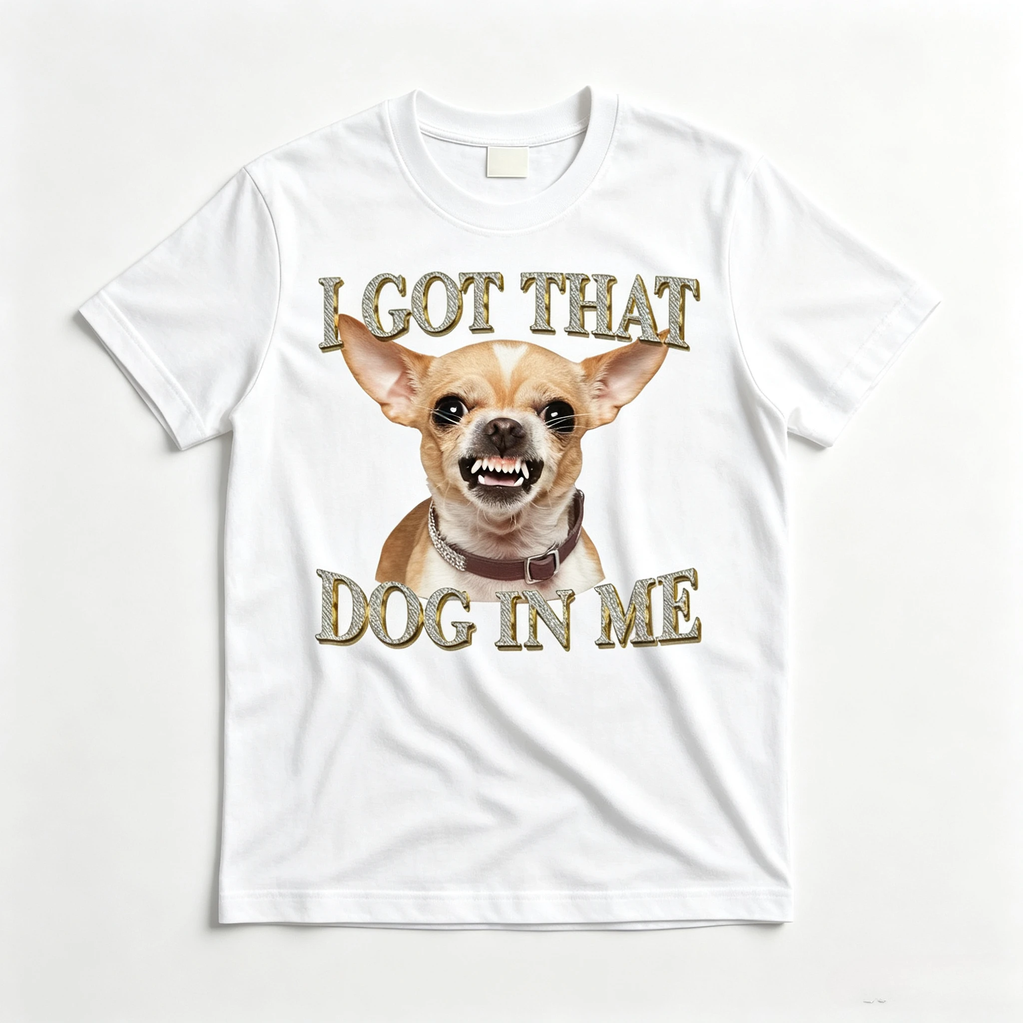 Funny I Got That Dog In Me Chihuahua Graphic T‑Shirt Letter Print Casual Summer Top For Dog Lovers Women Daily Clothing Wear