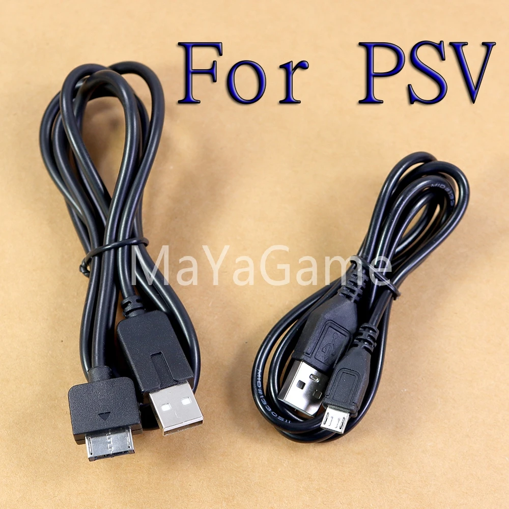 10pcs USB Transfer Data SYNC Charger สายชาร์จสําหรับ Sony PlayStation Vita PSV 1000 2000 Power Adapter Line