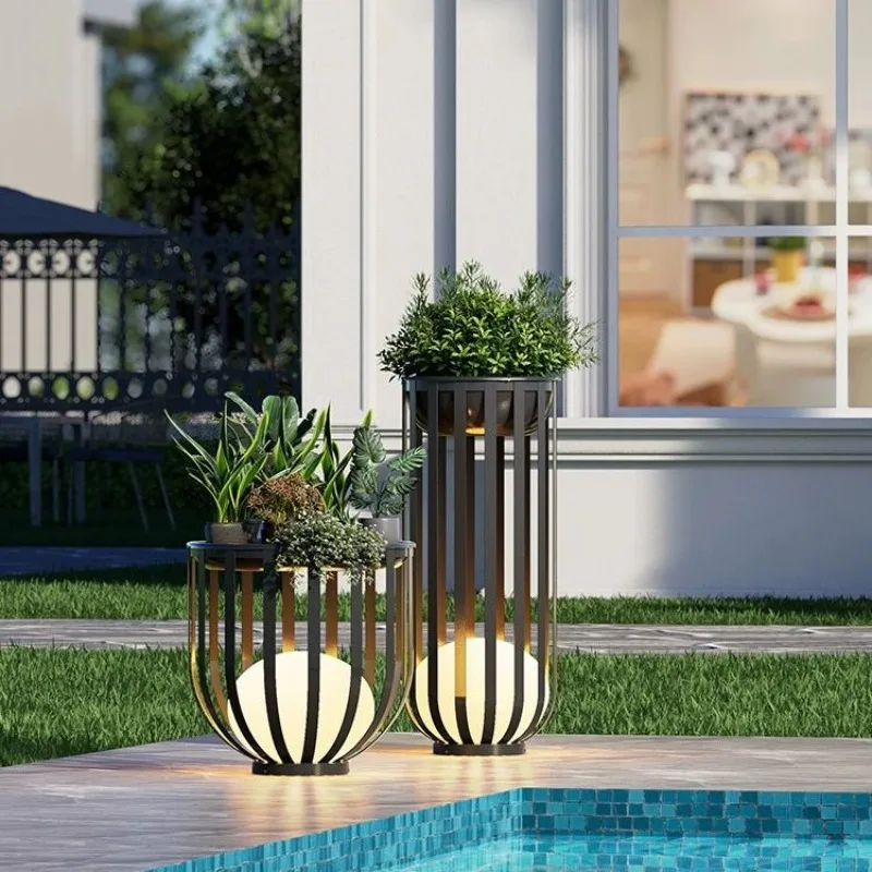 Solar courtyard ight, outdoor gardenlight, flower racklight, atmospherelight, terrace flooright, waterproof lawnlight, la