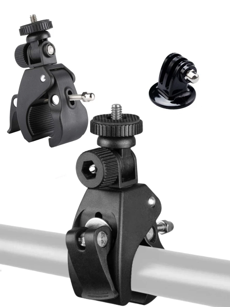 AliExpress VeFly Motorcycle Handlebar Bicycle Mount Clip For Gopro Hero 12 11 10 9 8 7 6 5 4 Action Camera Bike 360 Degree Tripod Accessories