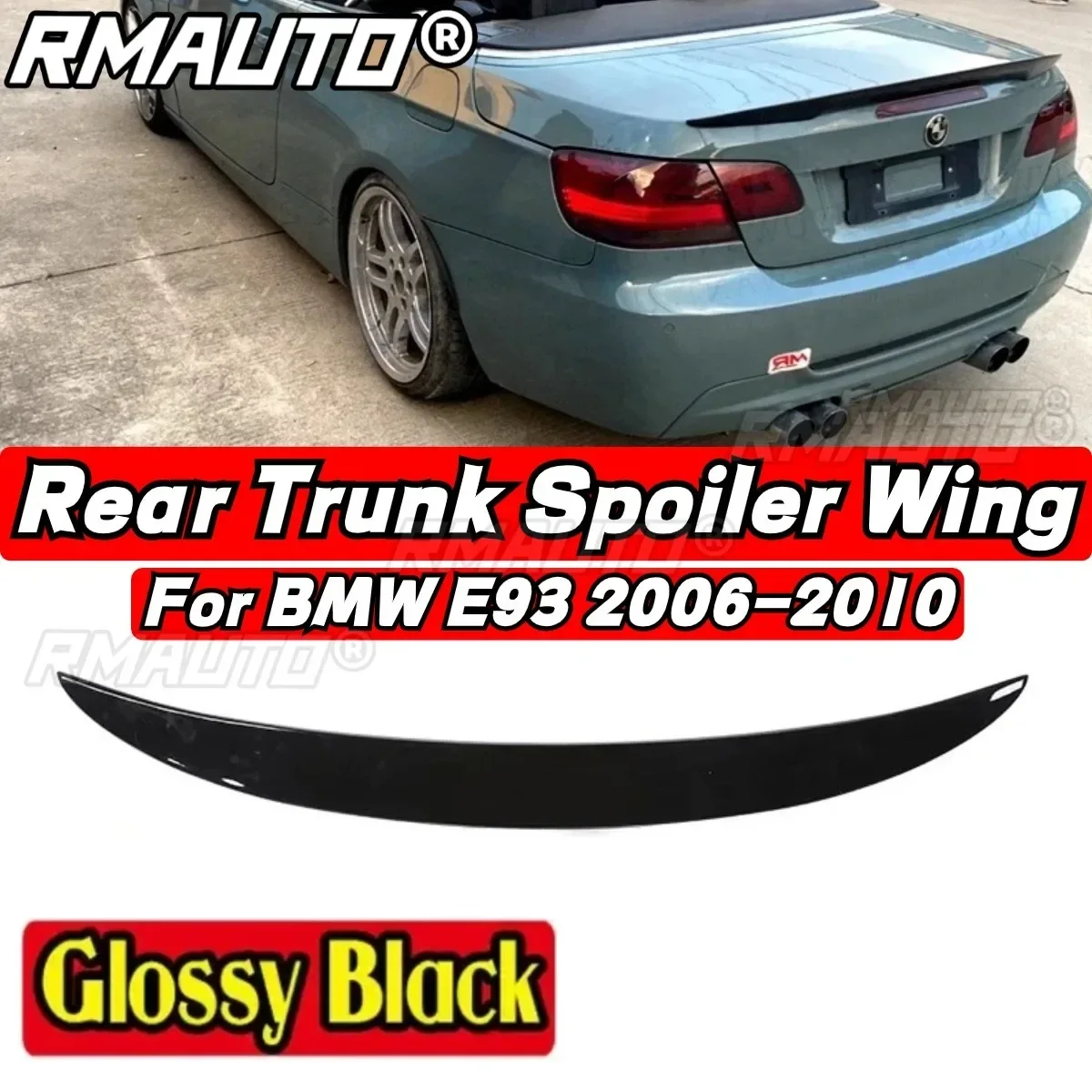 For BMW E93 335i 328i M3 CONVERTIBLE 2006-2010 Rear Spoiler Wing Exterior Part  Car Rear Trunk Spoiler Car Accessories