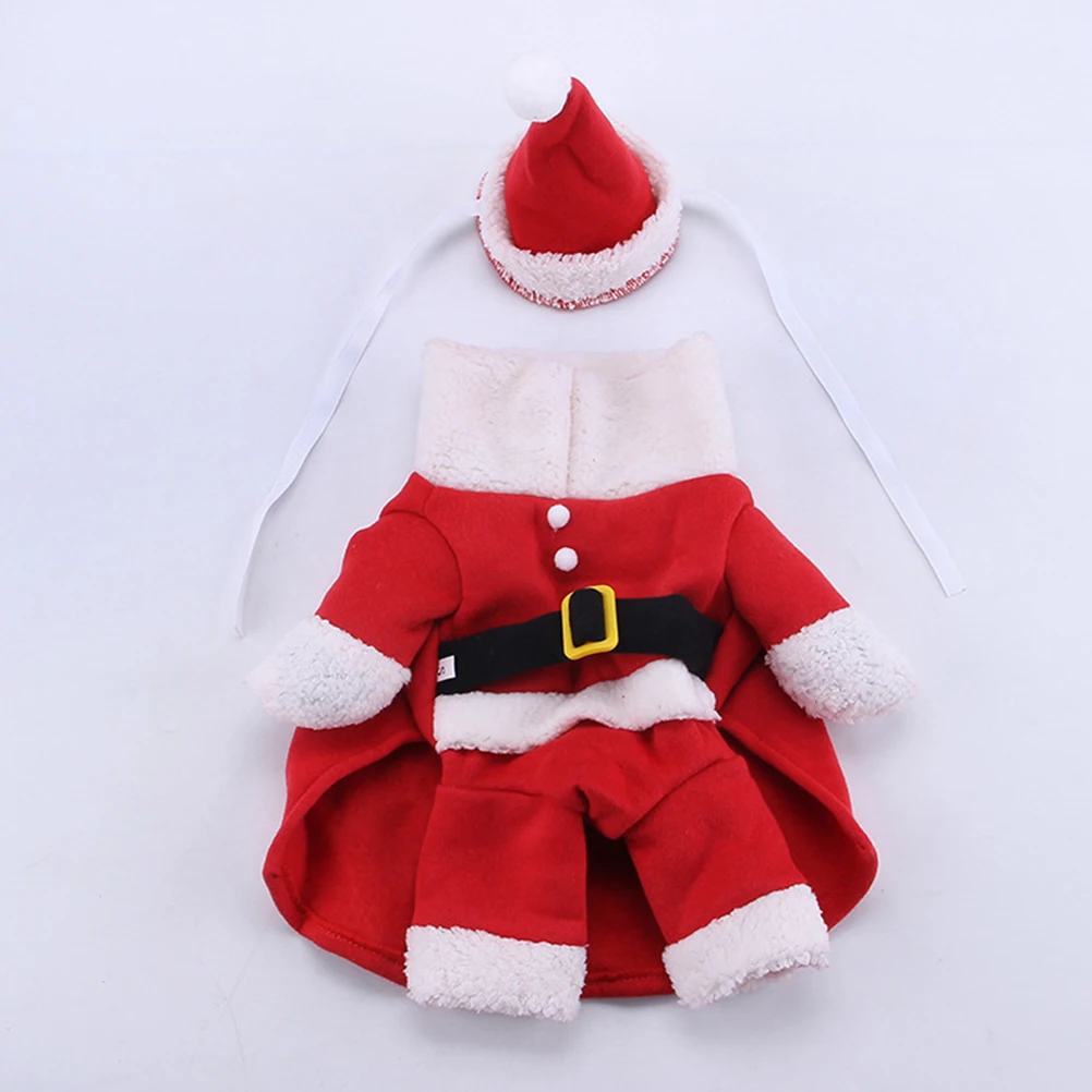 

Christmas Costume Pet Party Clothes Puppy Dog Santa Outfit Durable Cozy Coat Walking Jogging Outdoor Comfortable Cosplay Size Xs