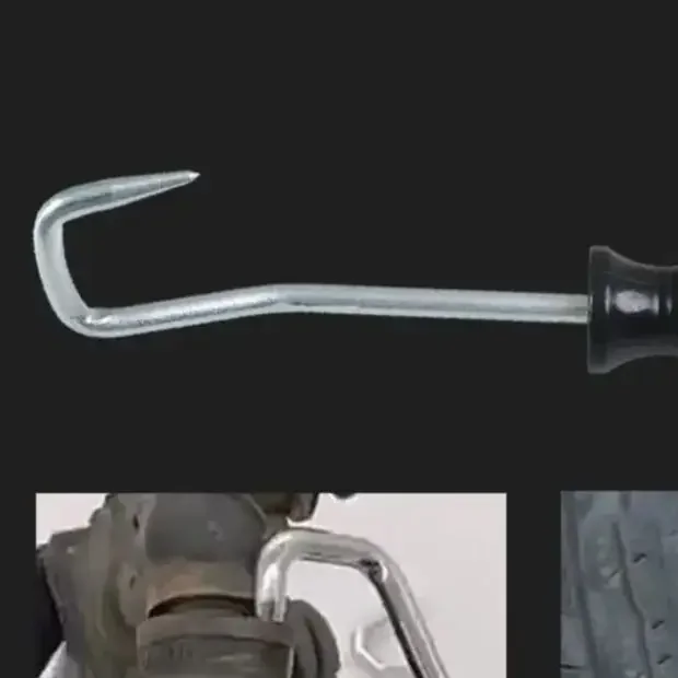 Chrome Vanadium Steel Hose Removal Tool For Auto Fuel Oil Water Pipe Separation Hook With Ergonomic Handle 190mm