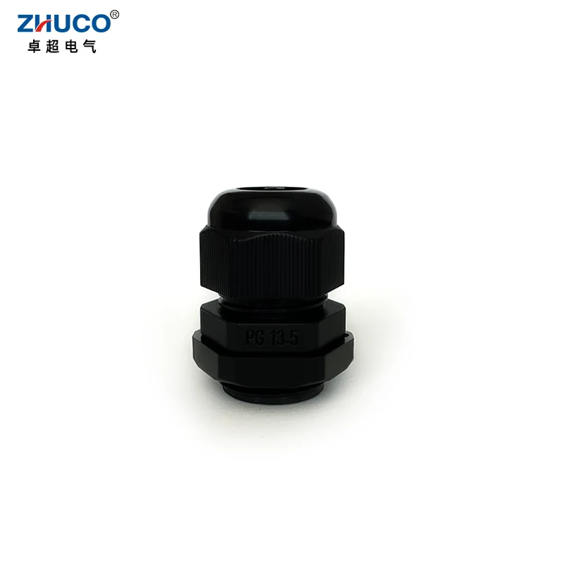 

ZHUCO 10Pcs PG13.5 Black Waterproof IP68 Nylon Cable Entry For 6-12mm Wire Adjustable Plastic Gland Connector Joints With Gasket