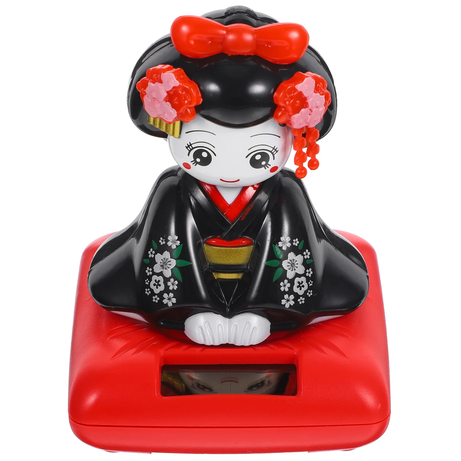 Dansend meisje Bobblehead decoraties kleine schattige kimono figuuraccessoires plastic schudbeeldjes op zonne-energie