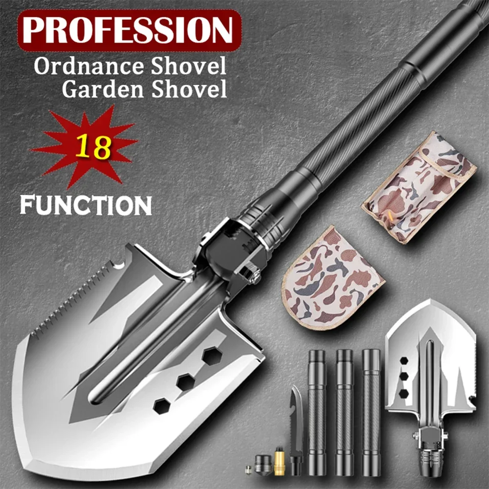 Garden Tools Shovel Multifunction Removable Spade Garden Shovel  Outdoor Emergency Camping Tools Portable 76cm shovels Fast Ship