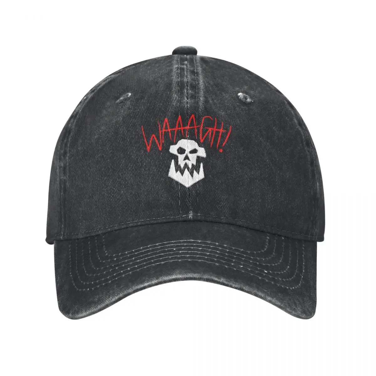 WAAAGH! Text with Skull (on black) Baseball Cap sun hat birthday Caps For Women Men's