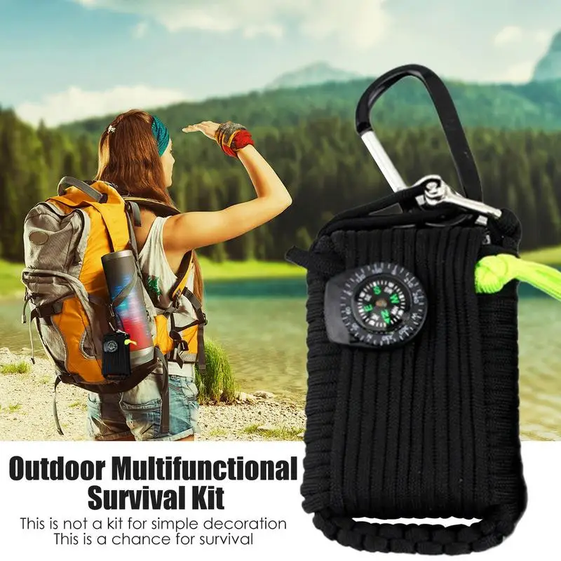 Survival Kits Survival Gear And Equipment Hunting Fishing Includes Line Saw Paracord Pin Return Pin Hiking Buckle etc.