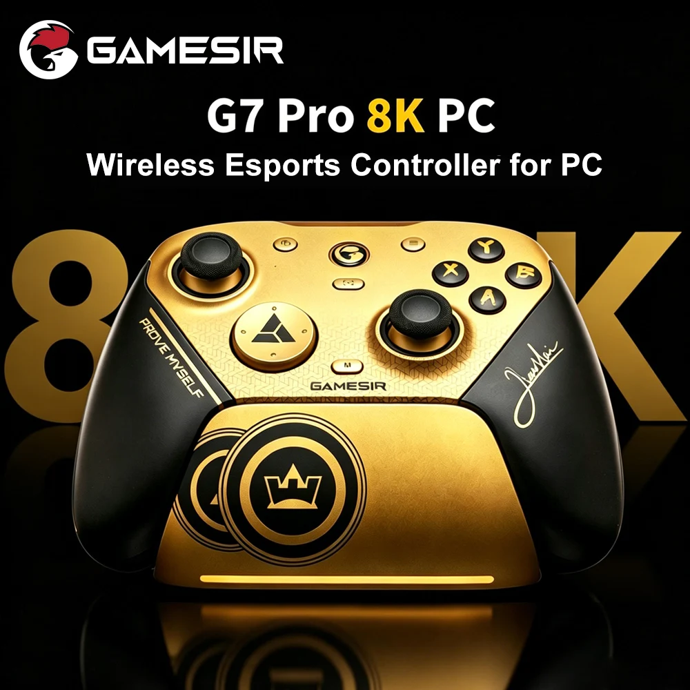 Controle Sem Fio Gamesir G7 Pro 8K Edição Champion para PC, Gamepad para Jogos de Esports com Taxa de Polling de 8000Hz e Resposta Ultra Rápida 44