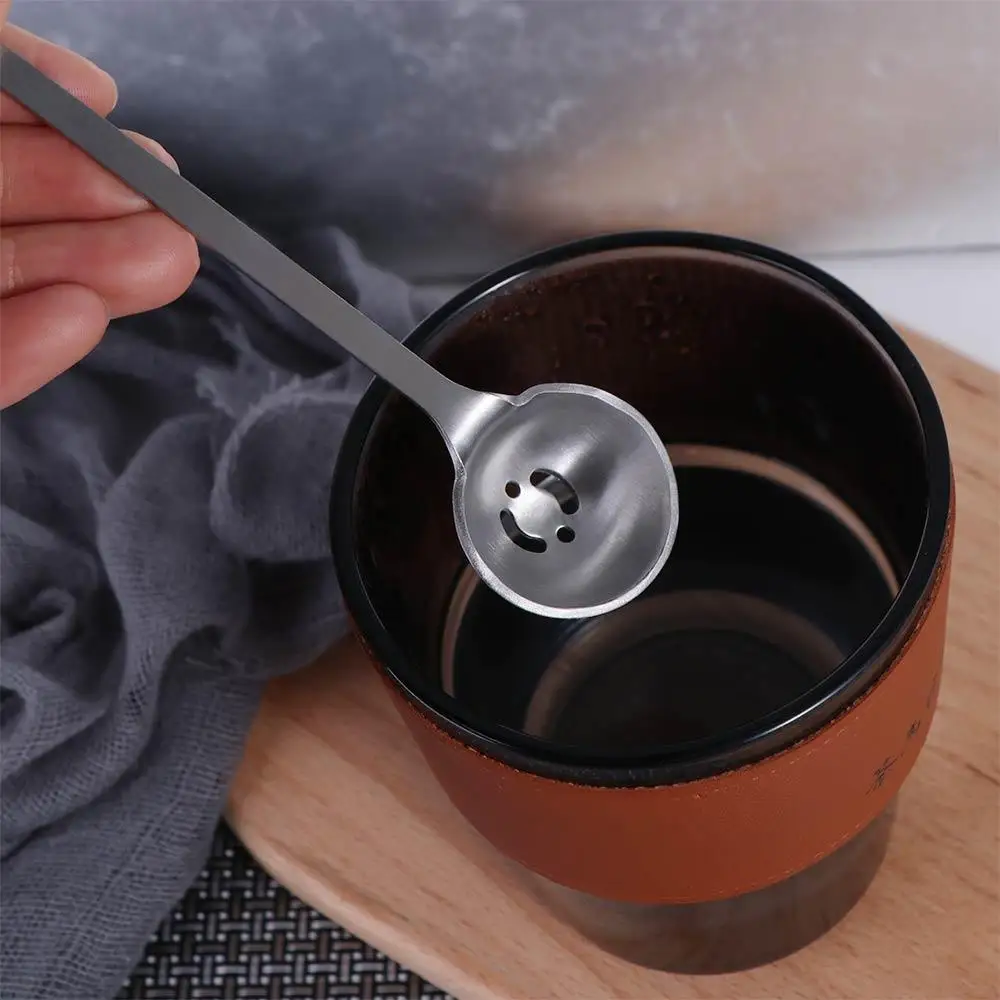 Stainless Steel Olive Strainer Spoon with Drain Hole Long Handle Jam Slotted Spoon Olive Scoop Pickle Spoons Canned Food