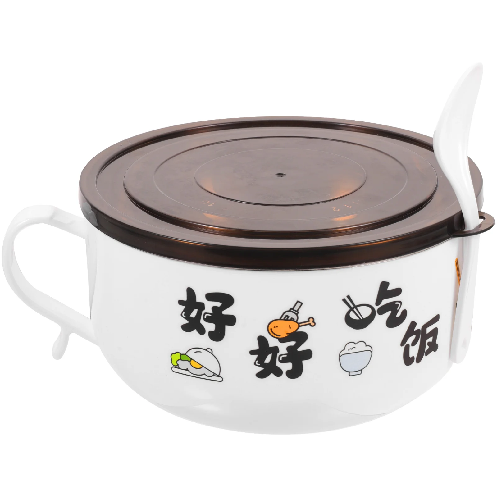 

Stainless Steel Cartoon Insulated Noodle Bowl with Lid Handle Large Breakfast Ramen Soup Container Leakproof for Instant