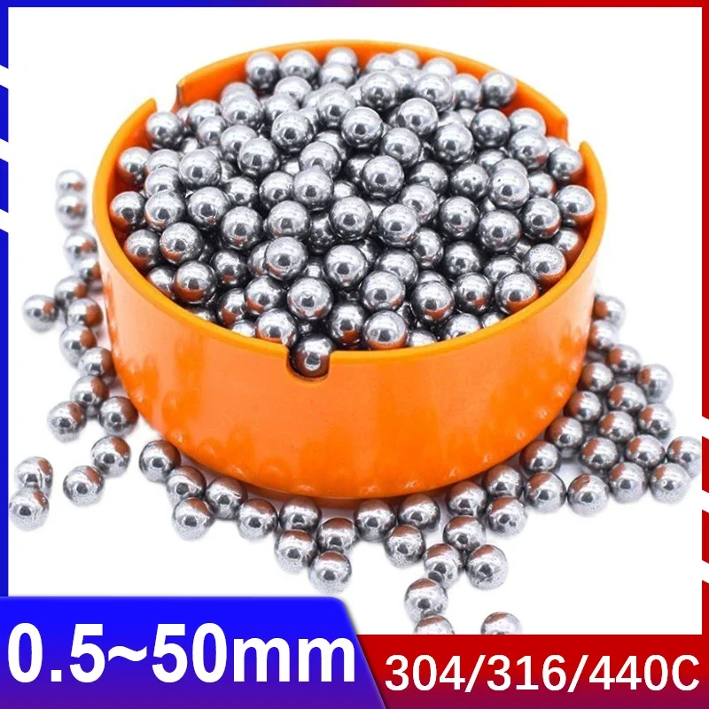 

Dia 0.5mm~50mm 304/316/440C Stainless Steel Smooth Solid Ball High Precision Bearings Roller Beads Ball Slingshot Ammo Marbles