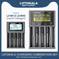 1-5PCS LiitoKala Lii-M4 Lii-M4S 18650 Rechargeable Battery Smart Charger 3.7V 26650 18350 21700 18500 14500 16340 1.2V AA AAA