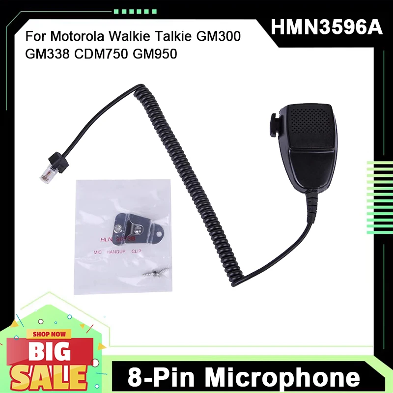 8-pin Speaker Mic Two Way Radio BJ45 Hand Microphone MH-67A8J HMN3596A For Motorola GM300 GM338 CDM750 GM950 Yaesu Walkie Talkie