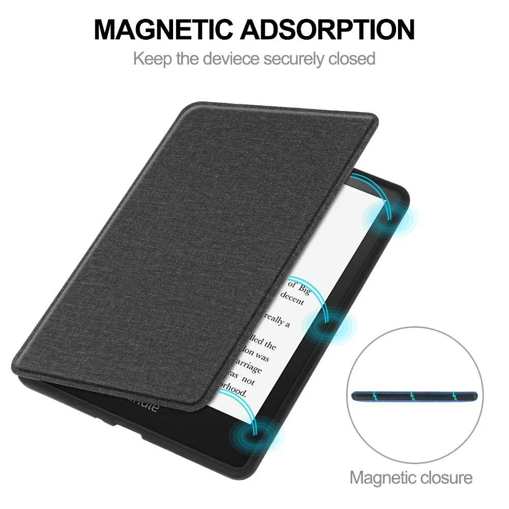 Fabric Magnetic Smart Case 6.8 Inch Built-in Light 6 Inch Gen Cover Sleeve Funda For Kindle Paperwhite 5 11th Generation 2021