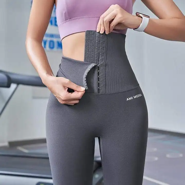 HIGH WAIST ELASTIC YOGA CORSET LEGGINGS