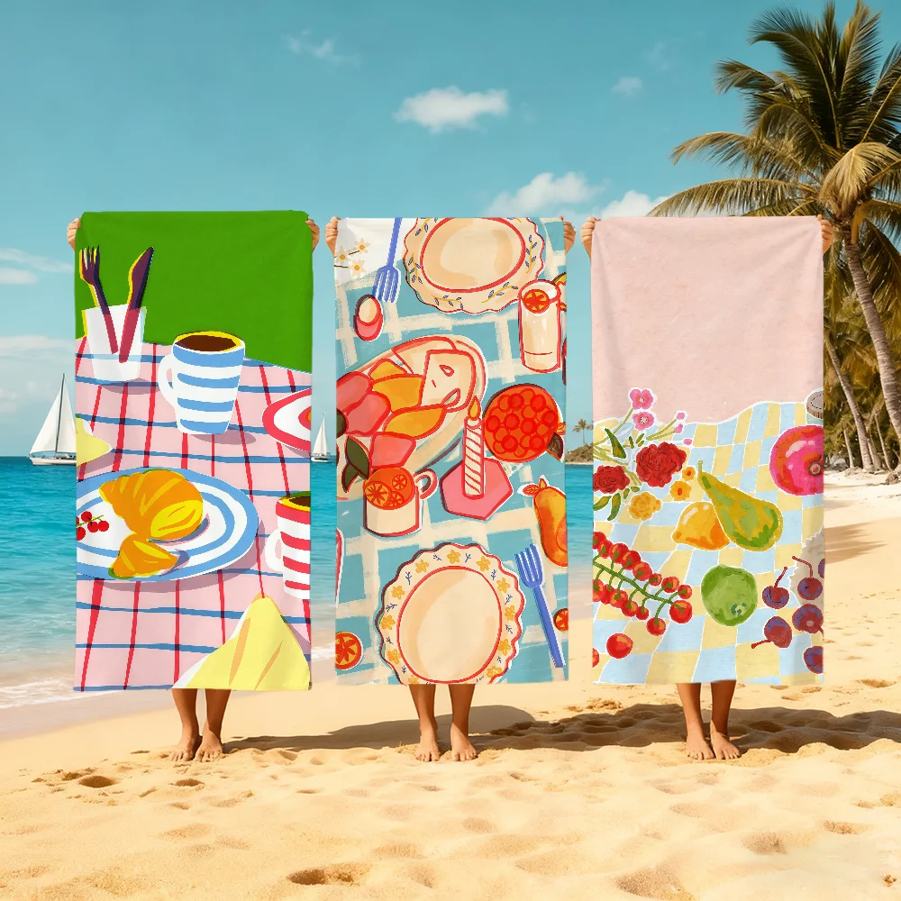 Everyday tableware Towel Beach Quick Dry Soft Pool Towels Gift for Travel Gym Shower Camping sports