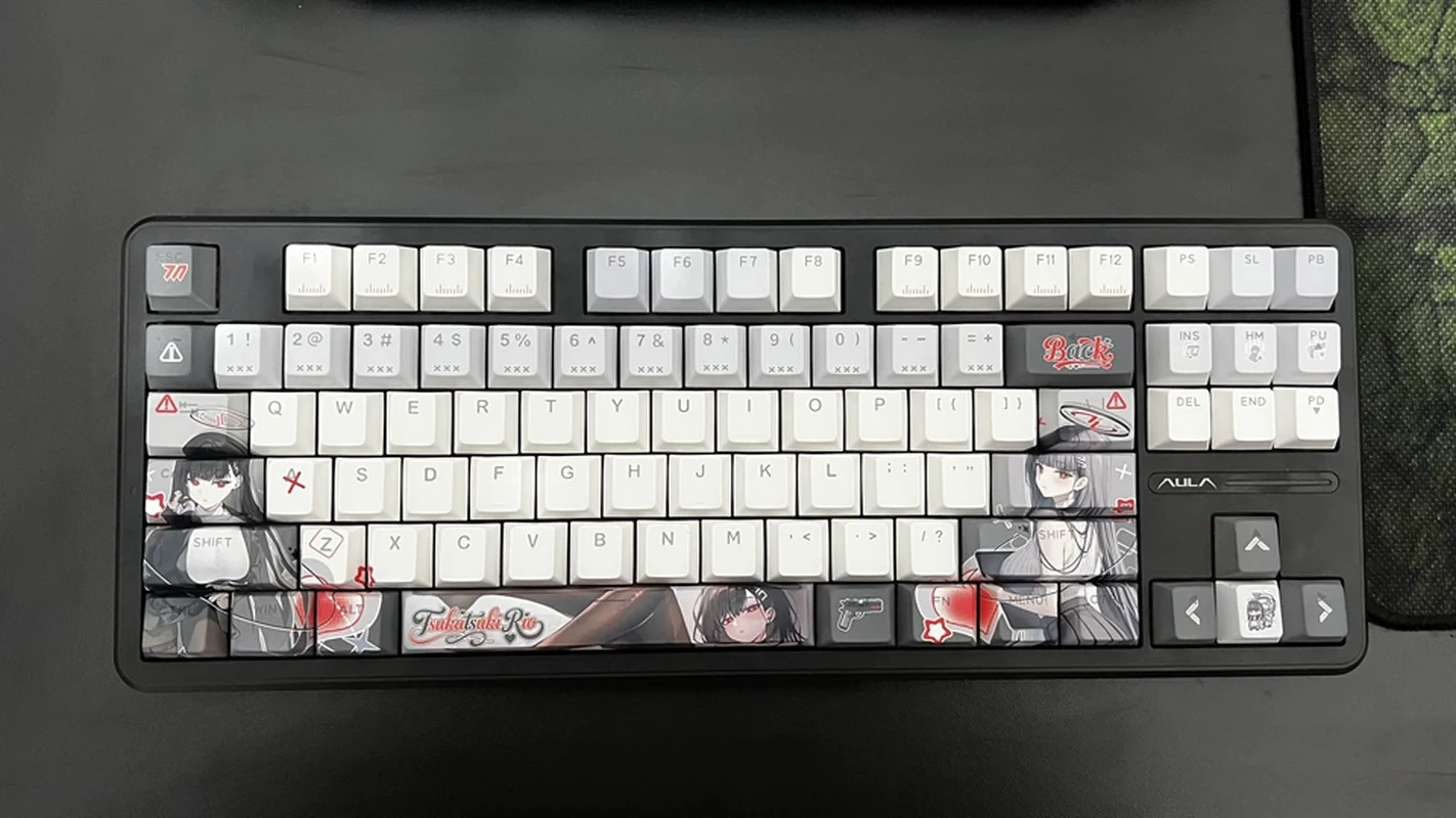 Blue Archives Keycaps Tsukatsuki Rio Character Keycaps Game Anime Theme Keycaps Pbt Keycaps 108 Keys Mechanical Keyboard Keycap