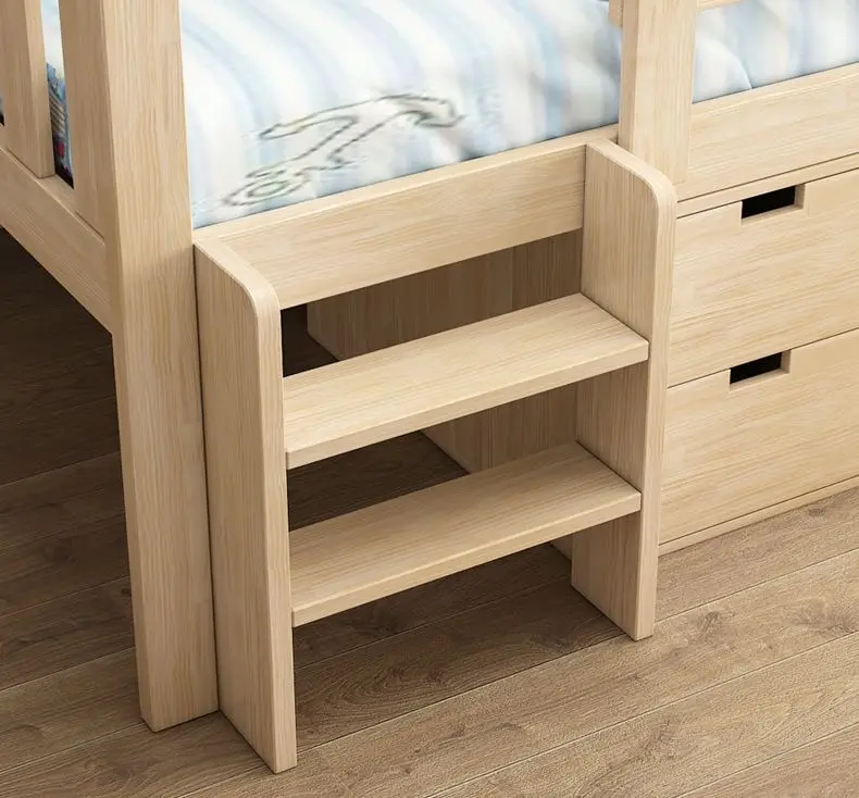 Fabrik Preis Modernes Design Kinder Schlafzimmer Möbel Set Massivholz Kinder Hochbett Lagerung Kinder Etagenbetten Holz Kinder Schlafzimmer