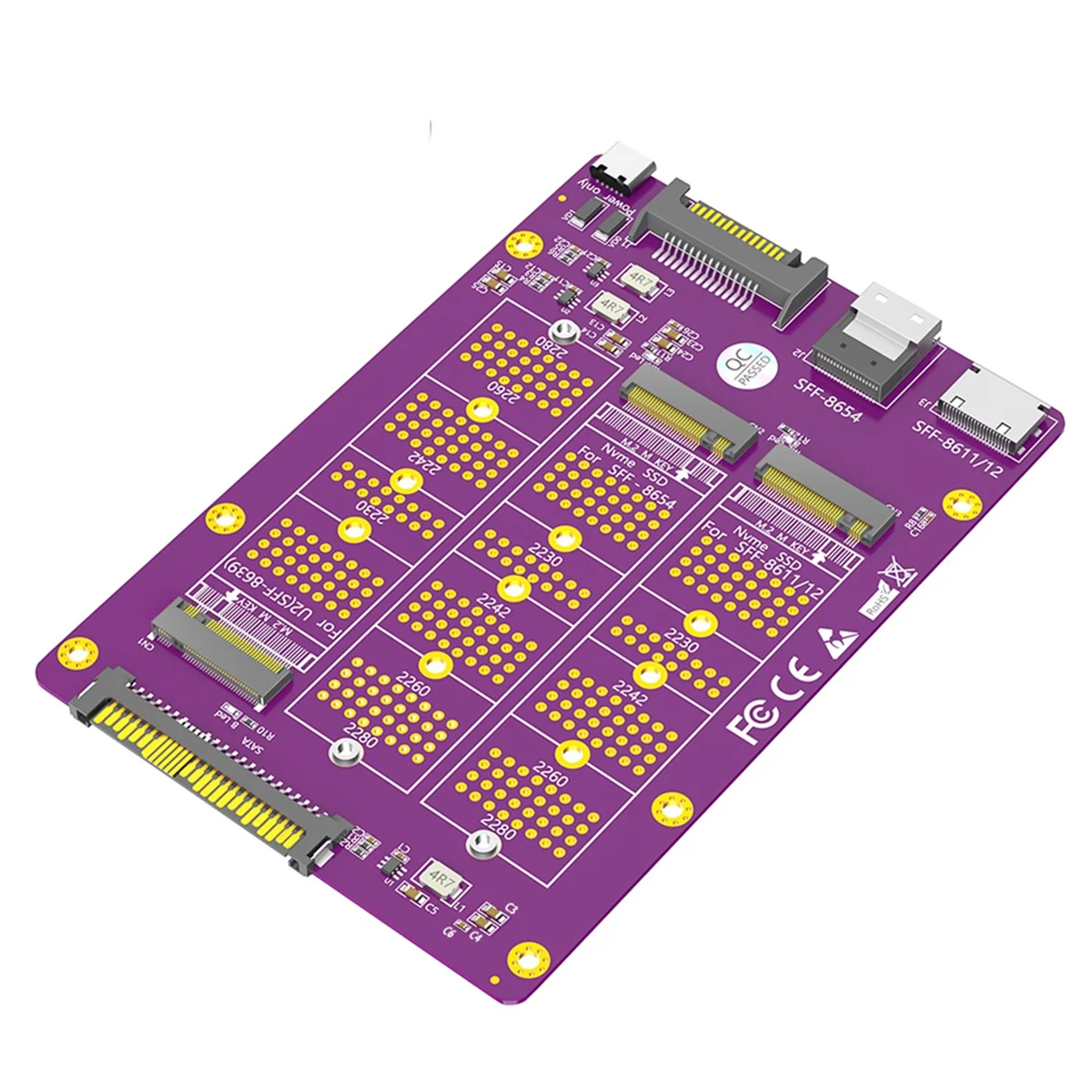 A74Z M.2 (NGFF) NVMe SSD para SFF-8611/8612/ 8654/e U.2 (SFF-8639) Adaptador