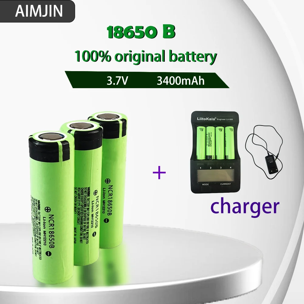 3.7V New Original 18650 3400mAh Hot NCR18650B 34B Rechargeable Lithium Battery electric toy Battery medical machinery Flashlight