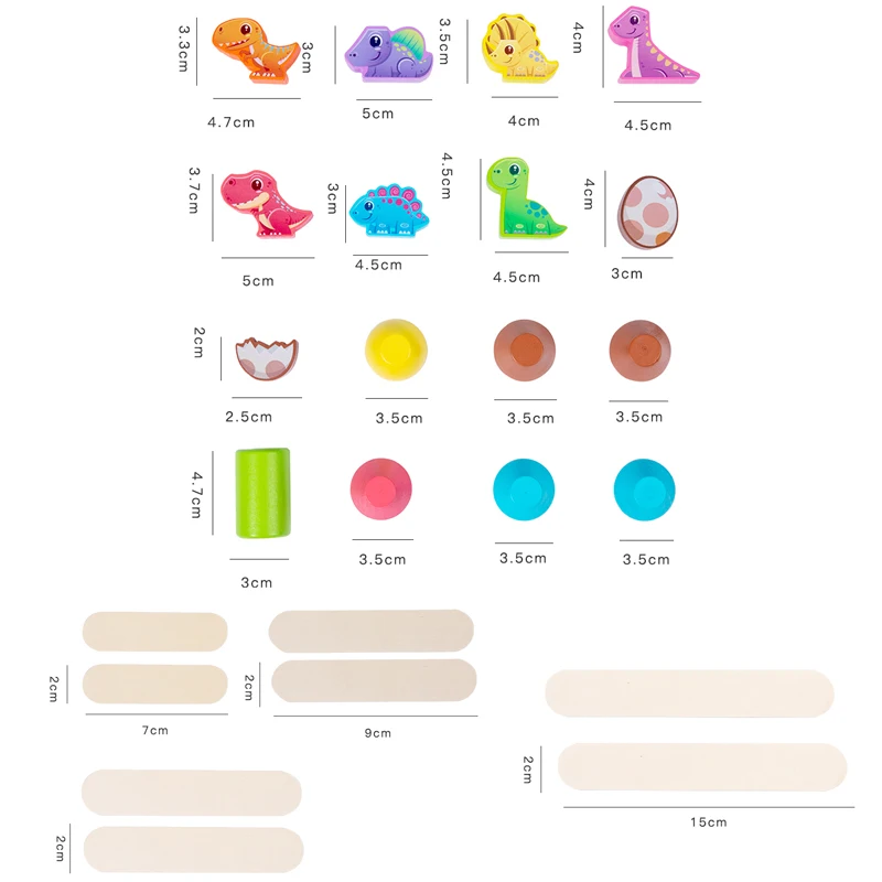 Wooden Blocks of Animal Model  Educational Montessori Activities Toy for Toddlers  Sorting Stacking Balancing and Building